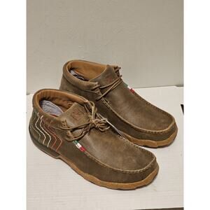 Twisted X Chukka Driving Moc Bomber Men's Size 12 Brown MDM0092